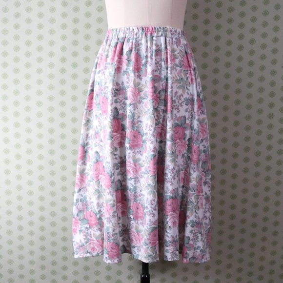 ❌SOLD❌vintage 80s pastel rose soft knit skirt - Picture 6 of 6